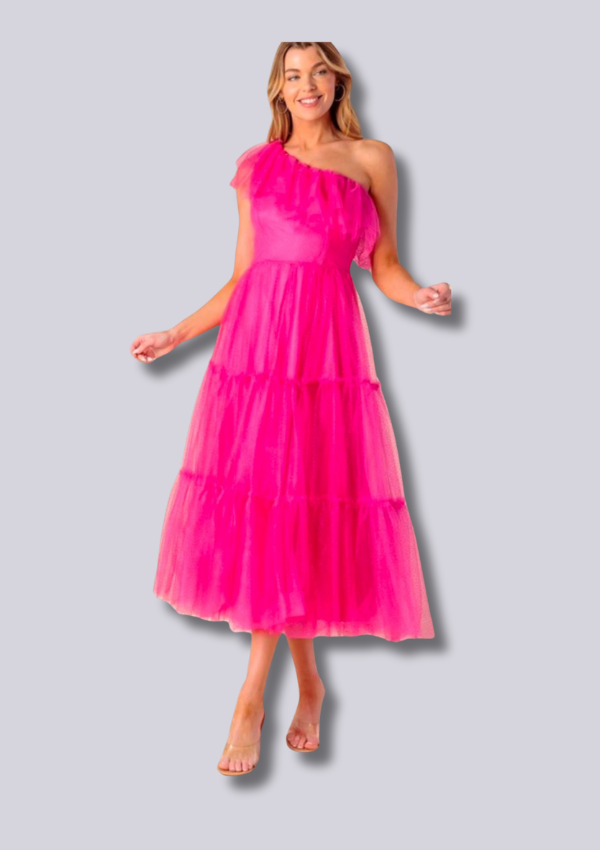 Barbie | Pink one shoulder tulle dress