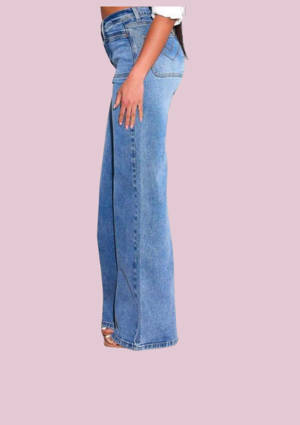 High rise wide leg with confort stretch