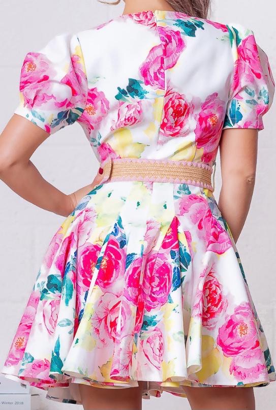 Olivia | Floral dress with belt