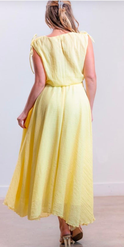Sol | Top and Skirt Yellow Set